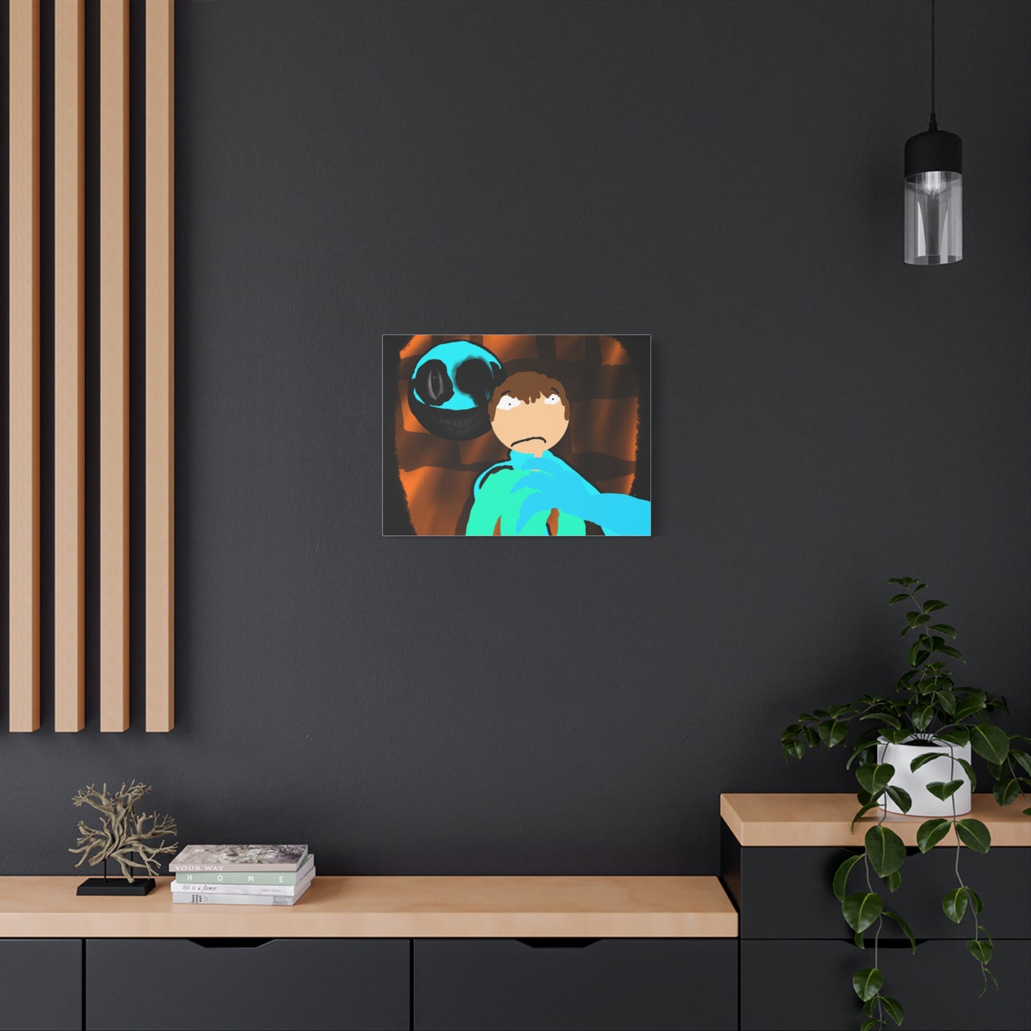 Glimbo kills Mark the Hunter - Canvas Wall Art, Scary Art, Home Decor, Horror Artwork, Unique Gift Idea, Spooky Design