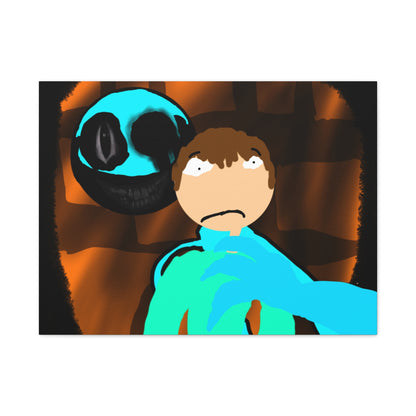 Glimbo kills Mark the Hunter - Canvas Wall Art, Scary Art, Home Decor, Horror Artwork, Unique Gift Idea, Spooky Design