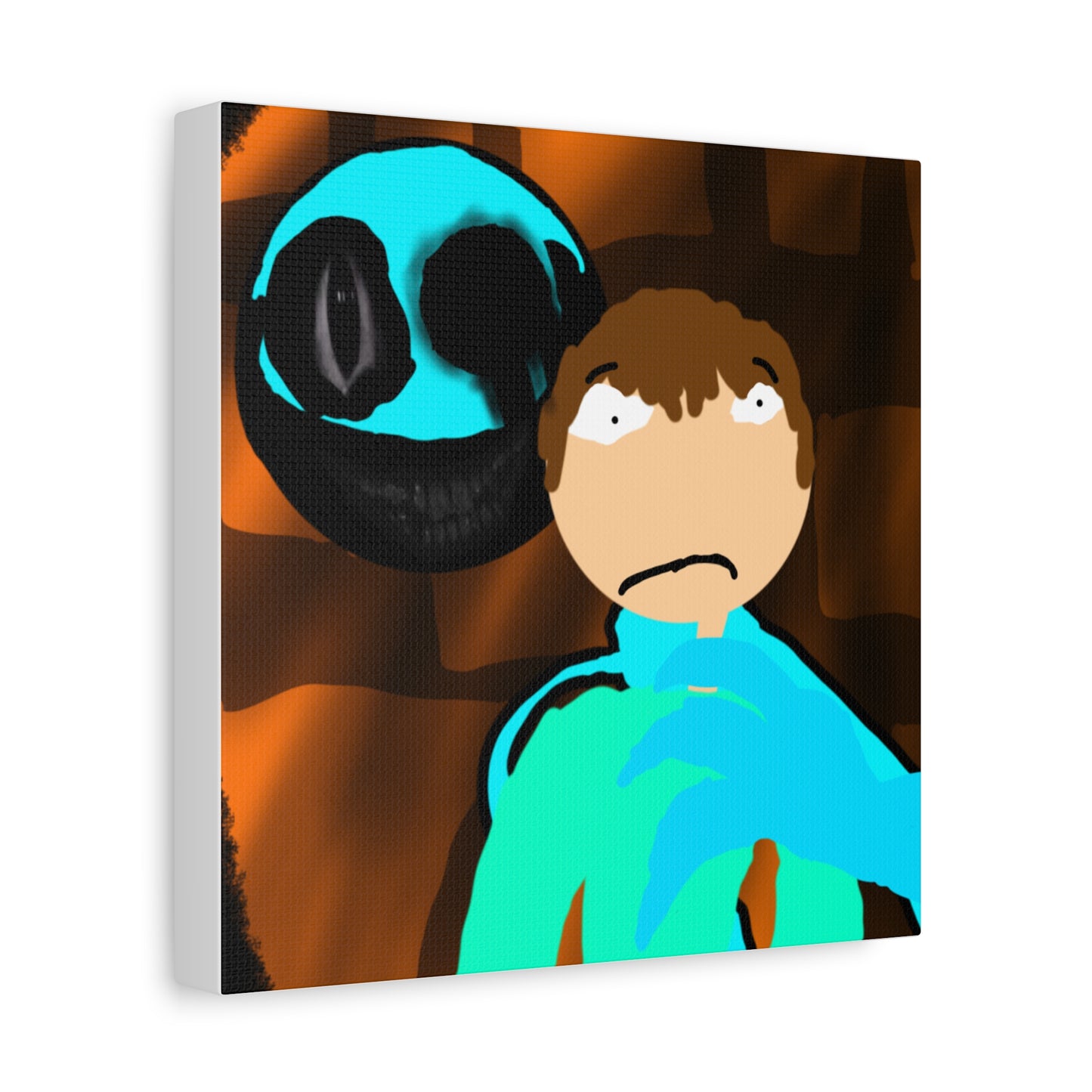 Glimbo kills Mark the Hunter - Canvas Wall Art, Scary Art, Home Decor, Horror Artwork, Unique Gift Idea, Spooky Design