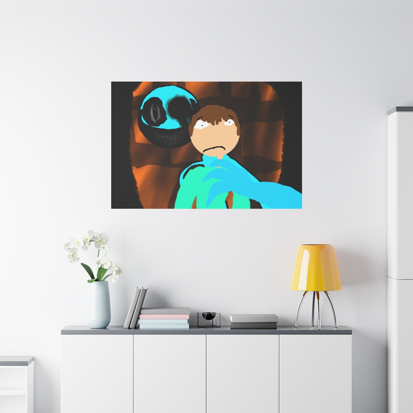 Glimbo kills Mark the Hunter - Canvas Wall Art, Scary Art, Home Decor, Horror Artwork, Unique Gift Idea, Spooky Design