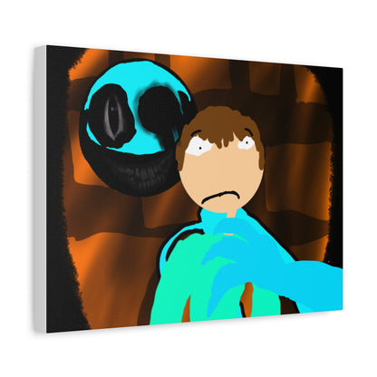 Glimbo kills Mark the Hunter - Canvas Wall Art, Scary Art, Home Decor, Horror Artwork, Unique Gift Idea, Spooky Design