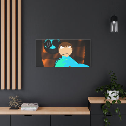 Glimbo kills Mark the Hunter - Canvas Wall Art, Scary Art, Home Decor, Horror Artwork, Unique Gift Idea, Spooky Design