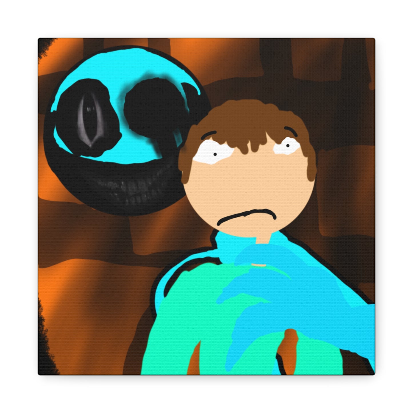 Glimbo kills Mark the Hunter - Canvas Wall Art, Scary Art, Home Decor, Horror Artwork, Unique Gift Idea, Spooky Design