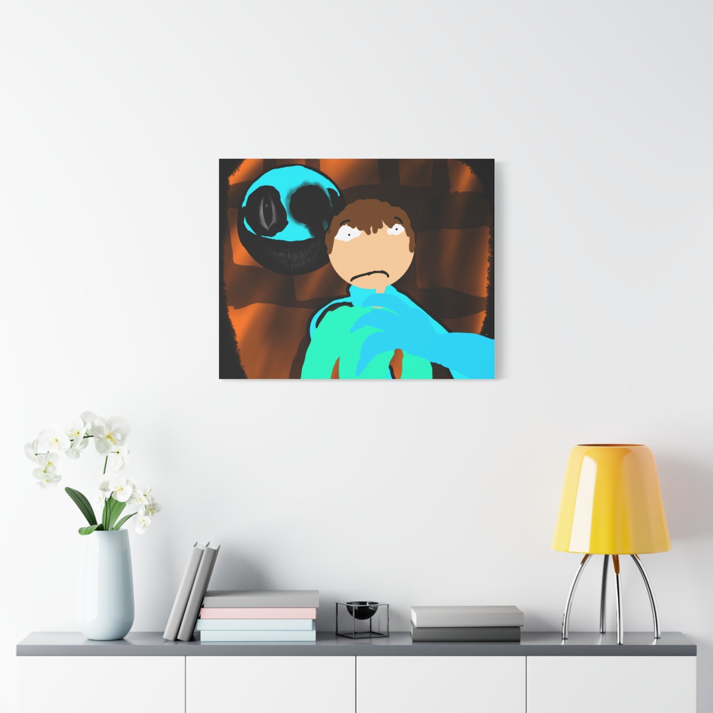 Glimbo kills Mark the Hunter - Canvas Wall Art, Scary Art, Home Decor, Horror Artwork, Unique Gift Idea, Spooky Design