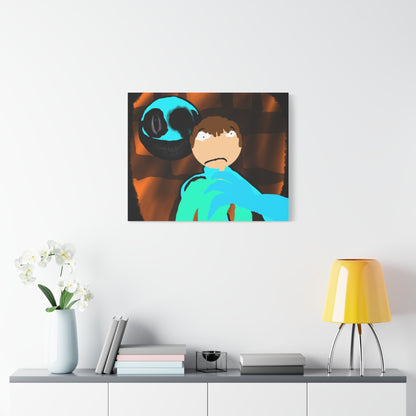 Glimbo kills Mark the Hunter - Canvas Wall Art, Scary Art, Home Decor, Horror Artwork, Unique Gift Idea, Spooky Design