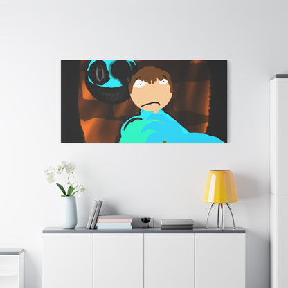 Glimbo kills Mark the Hunter - Canvas Wall Art, Scary Art, Home Decor, Horror Artwork, Unique Gift Idea, Spooky Design